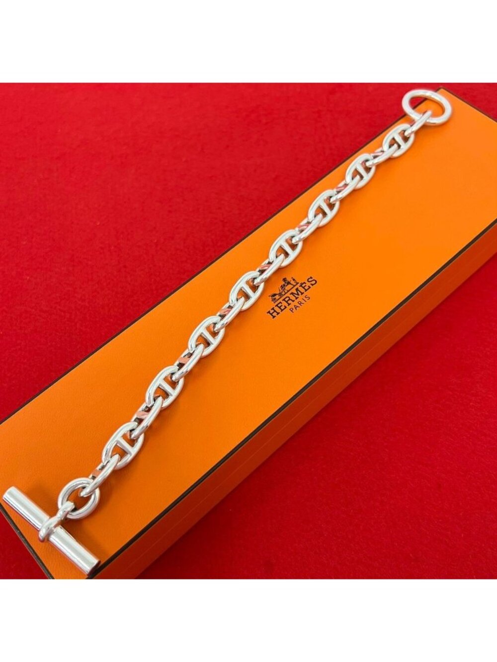 Hermes Vintage Chaine D'ancre MM 17 Links Bracelet Martin Margiela Era 925